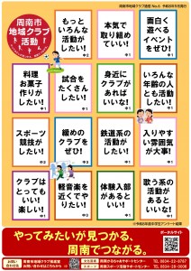 周南市地域クラブ通信№6